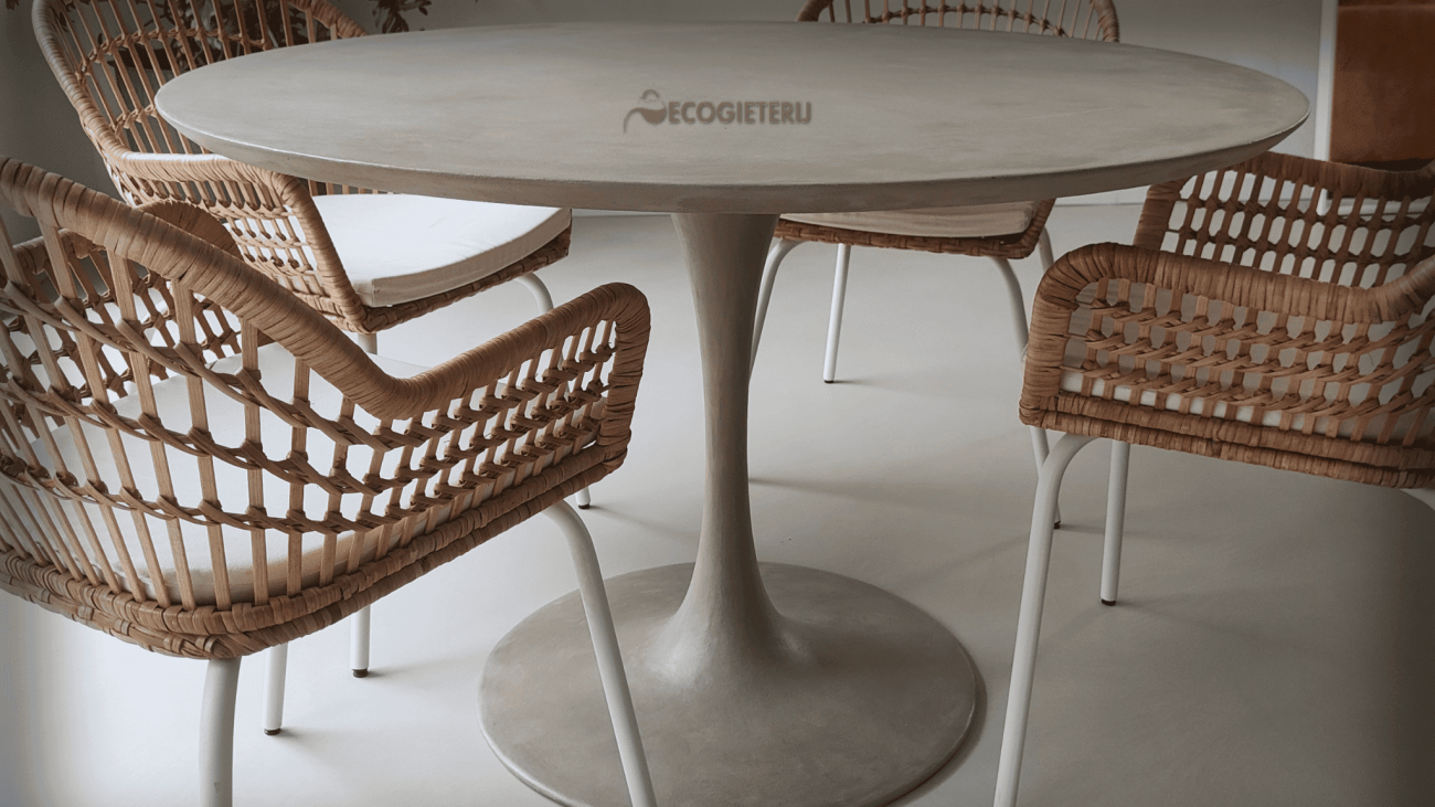 Microcement ronde tafel